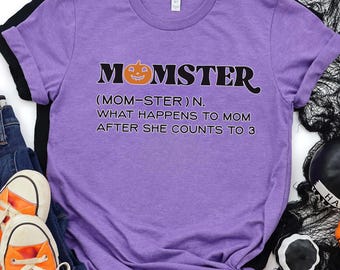 Momster Definition Halloween Shirt, Cute Halloween Shirt, Funny Halloween Tee, Halloween Party Shirt for Her, Matching Halloween Shirts
