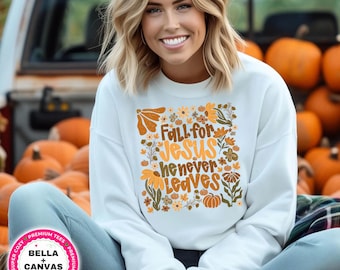 Fall for Jesus Fall Sweatshirt, Christian Fall Shirt, Cozy Sweatshirt, Jesus Tee, Fall Gift, Fall Season Sweater, Fall Shirt, Faith Hoodie