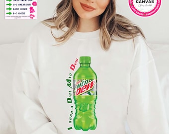 Diet Mountain Dew Sweatshirt, Diet Mtn Dew Shirt, Preppy Tee, Trendy Soda Tee, Cute Soda Hoodie