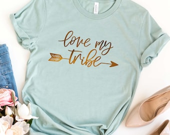 Camiseta para mamá: Diseño Love My Tribe - Camiseta, sudadera, sudadera con capucha