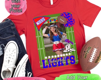 Friday Night Lights Drill Team Shirt, Custom Dance Team Shirt for Women, Personalized Photo Tee, Drill Team Mom Shirt,Game Day Shirt,Fan Tee