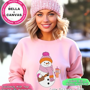 Personalized Snowman Sweatshirt, Monogram Sweater, Winter Sweatshirt, Freezing Season Hoodie, Winter Season Hoodie, Cold Season Sweatshirt