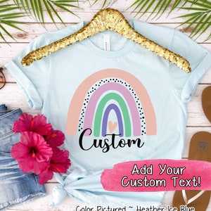 Custom Text Rainbow Shirt, Custom Mom Shirt, Gift For Mom, Mothers Day Gift For Her, New Mom Gift, Future Mom Gift, Christmas Gift