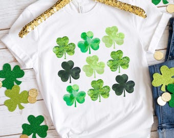 Watercolor Clover St Patrick's Day Shirt, Shamrock Shirt, Saint Patricks Day Shirt, St Paddys Day Shirt,Saint Patricks Family Matching Shirt