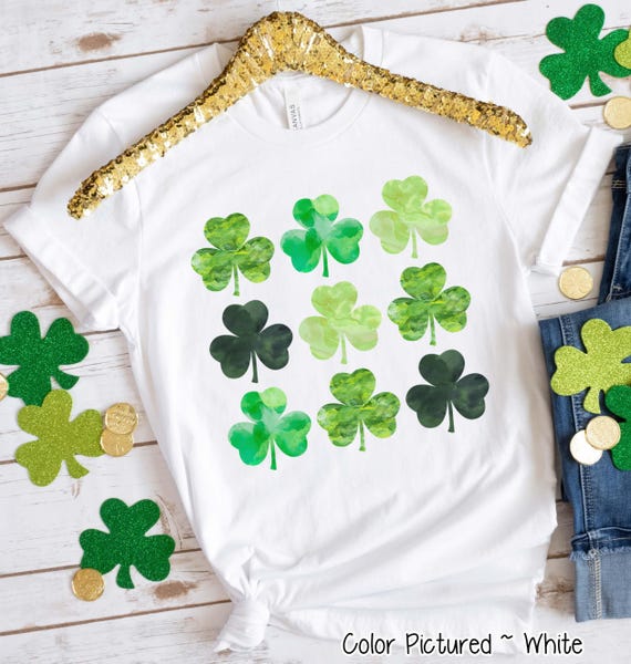 Watercolor Clover St Patrick's Day Shirt, Shamrock Shirt, Saint Patricks Day Shirt, St Paddys Day Shirt,Saint Patricks Family Matching Shirt
