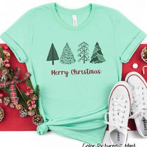 Frohe Weihnachten Baum Shirt, Frauen Weihnachten Shirt, Urlaub Shirt für sie, frohe Weihnachten Familie passendes Shirt, Weihnachts-T-Shirt