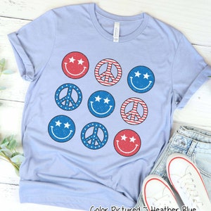 Retro Peace Shirt, Patriotic 4th of July Shirt, Independence Day Shirt, American Flag Shirt, Red White Blue Shirt, Freedom T Shirt for Her