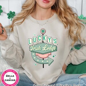 Lucky Shamrock Sweater, Cute St Patricks Day Shirt Women, Lucky TShirt, St Patricks Day Sweatshirt, Gift for Her, Four Leaf Clover Hoodie