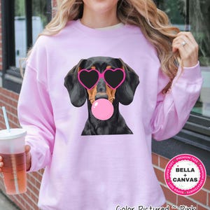Preppy Bubble Blowing Dachshund Sweatshirt, Dachshund Mom Sweater, Dachshund Lover Gift, Wiener Dog Mom Shirt, Doxie Mama Hoodie, Funny Dach