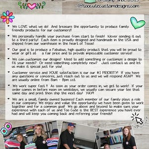The image is a collage of various images, including a person, a woman, and a child, along with text that describes the company's values and services.