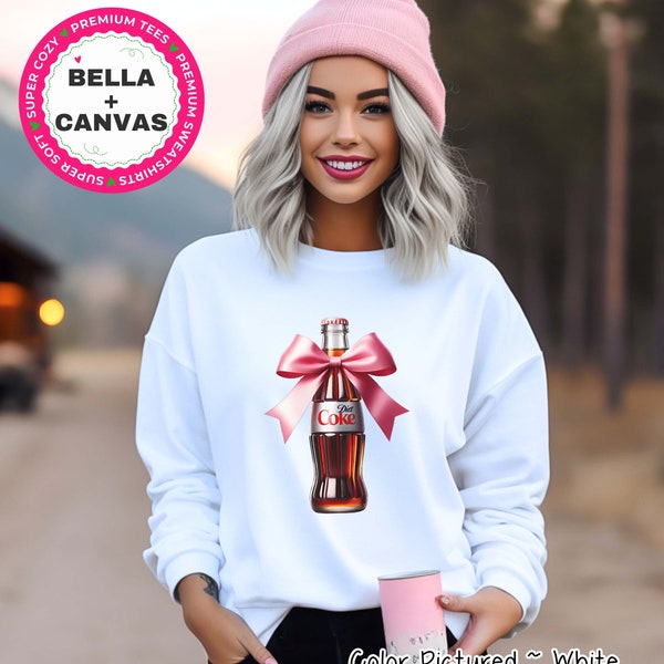 Coquette Diet Coke Sweatshirt, Pink Bow Diet Coke Shirt, Preppy Pink Bow Tee, Trendy Soda Tee, Fun Diet Coke Lover Gift, Diet Coke Hoodie