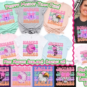 Preppy Star Eyes Favorite Team Tshirt, Team Mascot Shirt, School Team Tee, Favorite Team Shirt, School logo shirt, Custom Sweatshirt Upgrade