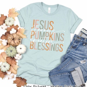 Fall Shirts, Fall Tees, Jesus Pumpkins Shirt, Thanksgiving Tee, Cute Fall Shirts, Fall Graphic Tees, Women&#39;s Fall Tee, Family Matching Shirt