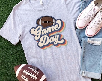 Vintage Football Shirt, Retro Football Game Shirt, Game Day Shirt, Football T-Shirts, Tailgate Shirt, Football Fan Shirt,School Spirit Shirt