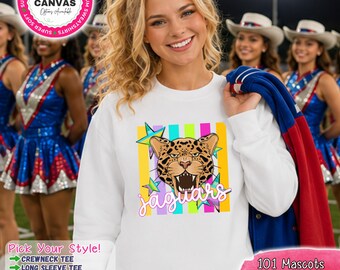 Camiseta con la mascota del jaguar / Camiseta con el espíritu del jaguar / Sudadera del jaguar / Sudadera con capucha del jaguar / Camiseta con el espíritu escolar / Ropa de equipo