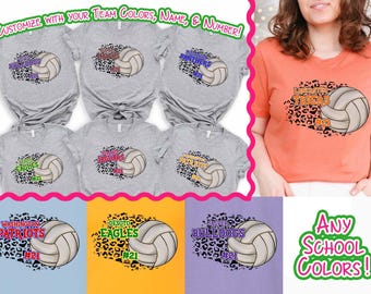 Personalized Volleyball Shirt, Volleyball Mom Shirt, Volleyball Number Shirt, Volleyball Team Shirt, Game Day Volleyball Shirt, Fan Shirt