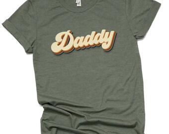 Benutzerdefinierte Retro Daddy Shirt, personalisierte Daddy Shirt, Vatertagsgeschenk für Daddy, Vatertagsshirt, neue Daddy Shirt, Geburtstagsgeschenk für ihn