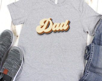 Benutzerdefinierte Retro Dad Shirt, personalisierte Dad Shirt, Vatertagsgeschenk für Papa, Vatertagsshirt, neue Papa Shirt, Geburtstagsgeschenk für ihn