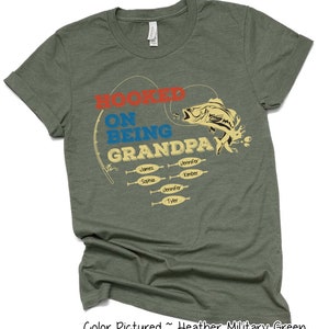 Custom Fishing Grandpa Shirt,Personalized Grandpa Shirt with GrandKids Names,Father&#39;s Day Gift for Grandpa,Fathers Day Shirt,Gift For Him