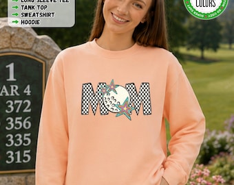 Camiseta Golf Mom, Camiseta Comfort Colors Golf Mama, Sudadera moderna Golf Mom, Sudadera con capucha para el día del partido, Regalo para mamá amante del golf, Ropa deportiva para mamás S1