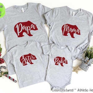 Christmas Bear Shirt, Family Christmas Shirts, Family Christmas Pajama Shirt, Christmas Shirts, Christmas Shirts For Family PJ Shirts