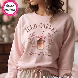 Eiskaffee Social Club Sweatshirt Eiskaffee Liebhaber Shirt für sie Preppy Coquette T-Shirt Espresso Coffee Social Club Hoodie Weihnachtsgeschenk
