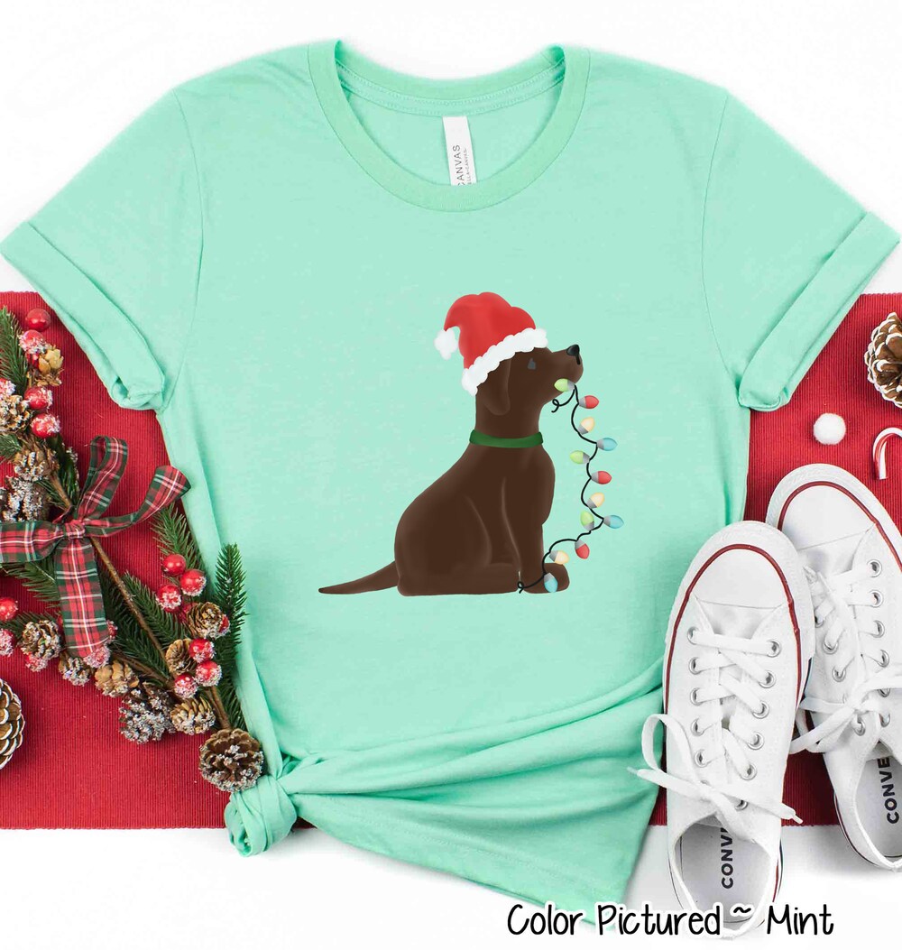 Chocolate Lab Christmas Shirt, Christmas Dog Shirt, Cute Christmas Shirt, Christmas Tee,Dog Mom Shirt,Family Matching Shirt,Dog Lovers Shirt