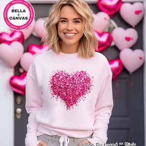 Be Mine Sequin Heart Sweater in Red