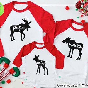 Christmas Family Moose Shirt, Family Christmas Shirts, Family Christmas Pajama Shirt, Christmas Shirts,Christmas Shirts For Family PJ Raglan