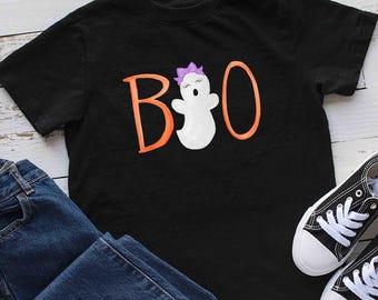 Halloween Boo Girl Shirt, Cute Halloween Shirt, Girls Halloween Tee, Kids Halloween Tee, Halloween Shirt for Her, Family Matching Shirts