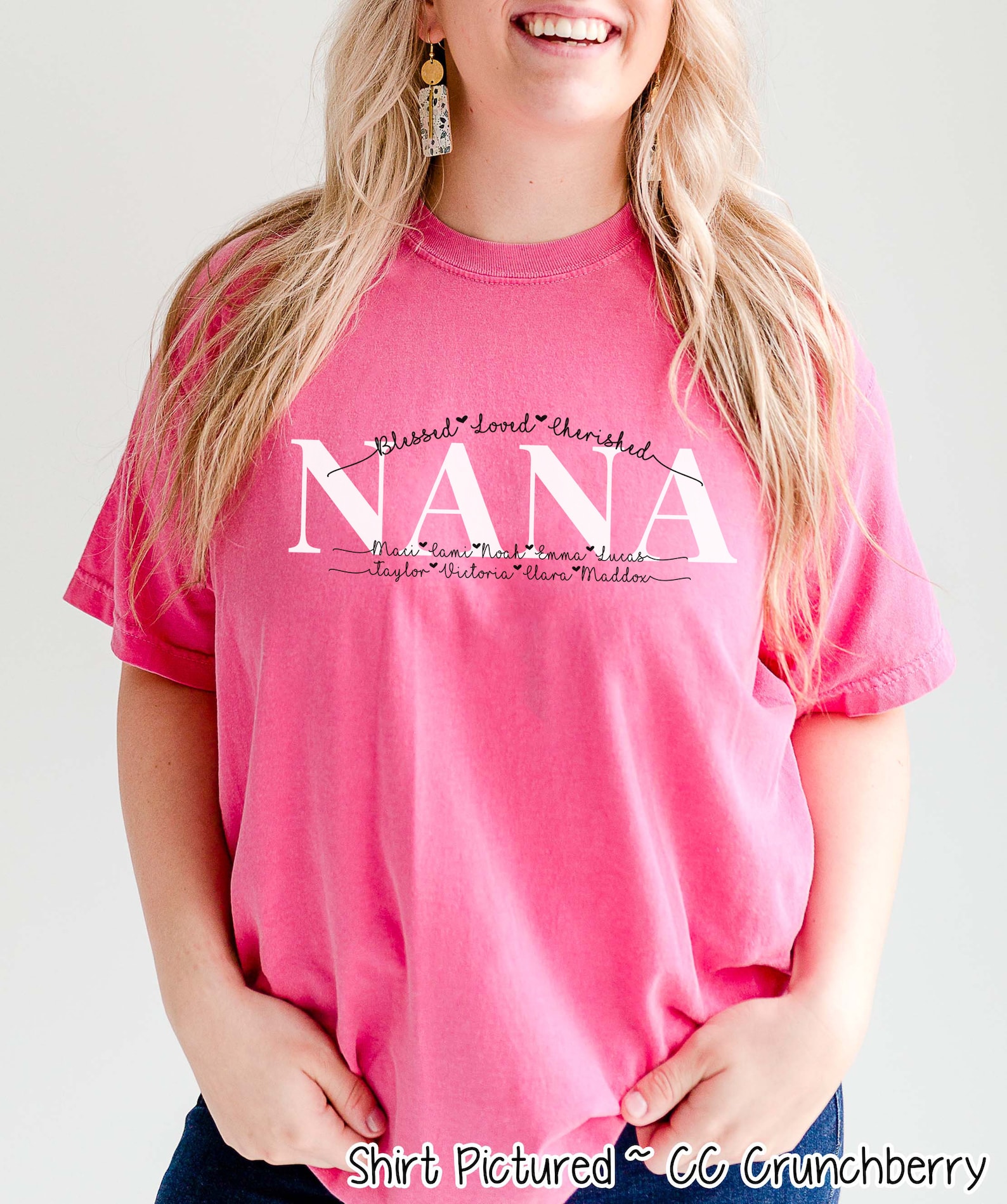 Custom Nana Shirt Kids Names Shirt Mothers Day Gift For Her Etsy
