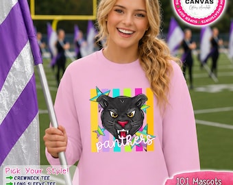 Panther Mascot Shirt | Panther Spirit Tee | Panther Sweatshirt | Panther Hoodie | School Spirit Shirt | Team Apparel