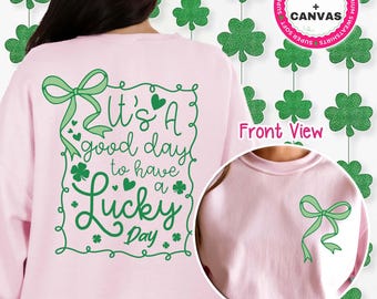 Felpa portafortuna di San Patrizio, maglietta carina per il giorno di San Patrizio, maglione da donna, t-shirt per il giorno di San Patrizio, felpa con cappuccio portafortuna per feste di Natale con stampa su entrambi i lati