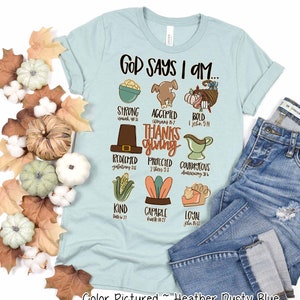 Fall Shirts, Fall Tees, God Says I Am Shirt, Thanksgiving Tee, Cute Fall Shirts, Fall Graphic Tees, Women&#39;s Fall Tee, Family Matching Shirt