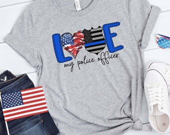 Back The Blue Shirt, Police Wife T Shirt for Women, Law Enforcement Shirt, Blue Lives Matter, Police Support Shirt, Thin Blue Line Shirt