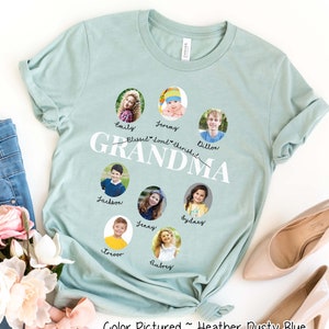 Personalized Grandma Shirt, Photo Shirt, Kids Names Shirt, Custom Photo Gift, Mothers Day Gift For Her, Personalized Gift, Shirts for Women