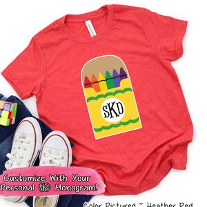 Personalized Back To School Shirt, Monogram Kindergarten Shirt, Toddler Back to School, Back to School,Pre K Shirt,First Day of School Shirt