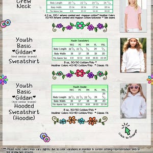 The image is a collage of several images featuring young girls wearing different types of youth clothing, including hoodies and sweatshirts.