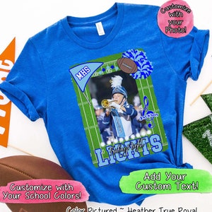 Friday Night Lights Band Shirt, Custom Marching Band Shirt for Women, Personalized Photo Tee, Band Mom TShirt, Game Day Shirt, Fan Shirt