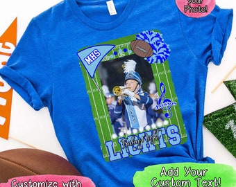 Friday Night Lights Band Shirt, Custom Marching Band Shirt for Women, Personalized Photo Tee, Band Mom TShirt, Game Day Shirt, Fan Shirt