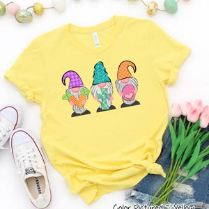 Gnome Trio Easter Shirt, Happy Easter Shirt, Girls Cute Easter Shirt For Woman, Easter Shirt, Easter Family Matching Shirt