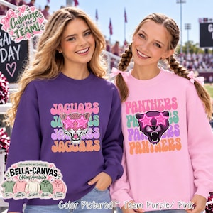 Custom School Mascot Shirt, Personalized Preppy Star Eyes Game Day Tee, Team Spirit Sweatshirt