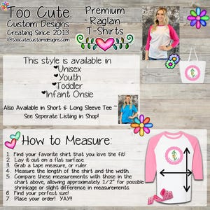 The image is a collage of various images related to custom designs, including a woman wearing a white and pink shirt, a woman wearing a white and pink shirt, and a woman wearing a white and pink shirt. The collage also includes images of a chart with measurements and instructions on how to measure a shirt.