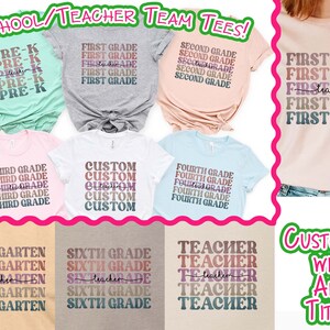 Retro Wave Teacher Team Shirt, First Grade Teacher, Cute Teacher Tee, Gift For Teacher, First Day of School Tee, Back to School Shirt