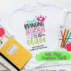 Personalized Back To School Shirt, Toddler Back to School, Girls Kindergarten Shirt, Back to School, Pre K Shirt, First Day of School Shirt