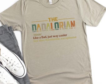 Camiseta dadaloriana, sustantivo como papá, simplemente mucho más poderoso, divertida camiseta de Star Wars para papá, regalo del día del padre, camiseta de Disney Star Wars para papá.