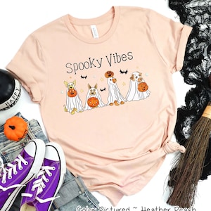 Halloween Dog Shirt, Cute Halloween Shirt, Ghost Dogs Halloween Tee, Kids Halloween, Dog Lover Halloween Shirt for Her,Family Matching Shirt