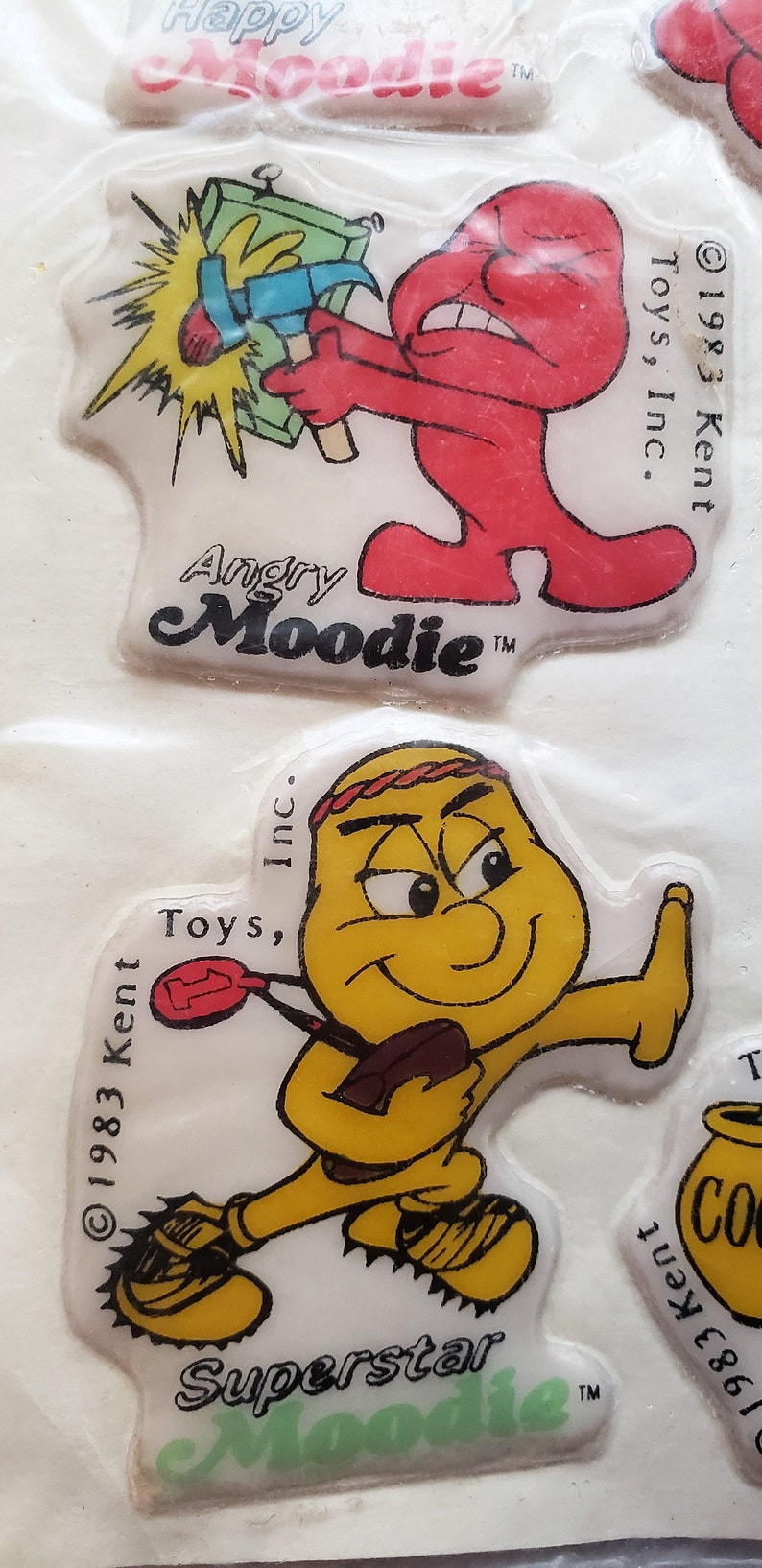 Vintage Moodies Puffy Stickers 1983 In Original Packaging