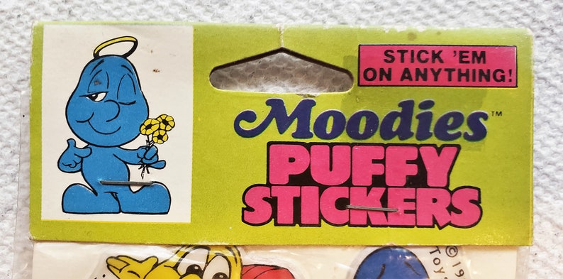 Vintage Moodies Puffy Stickers 1983 In Original Packaging