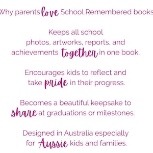 Australian School Memory Book | Photo, Artwork & Keepsake Organiser afbeelding 6